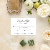 白エレガント黒の書結婚跡 出欠カード