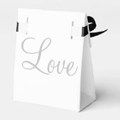 白エレガント黒の結婚ありがとう フェイバーボックス (裏面サイド)