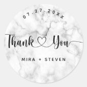 白エレガント黒の結婚君の感謝していクラシック ラウンドシール (正面)