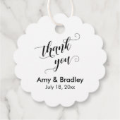 白エレガント黒の結婚礼 フェイバータグ (裏面)