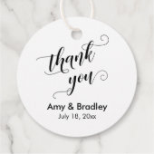 白エレガント黒の結婚礼 フェイバータグ (裏面)