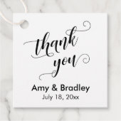 白エレガント黒の結婚礼 フェイバータグ (正面)