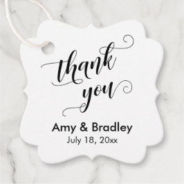 白エレガント黒の結婚礼 フェイバータグ