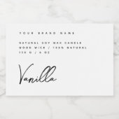 白エレガント黒キャンドル製品ラベル フードラベル (シングルラベル)