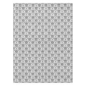 白エレガント黒ダマスク テーブルクロス (正面)