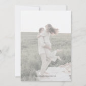 白エレガント黒フォト結婚式招待状 招待状 (裏面)