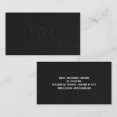 白エレガント黒プロフェッショナルモダンシンプル 名刺 (正面/裏面)