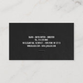 白エレガント黒プロフェッショナルモダンシンプル 名刺 (裏面)