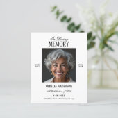 白エレガント黒モダン写真葬儀プログラム (スタンド正面)