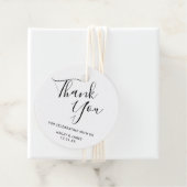 白エレガント黒モダン結婚の フェイバータグ (インサイチュ)