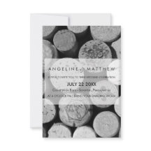 白エレガント黒ワインのコ結婚ルクカード