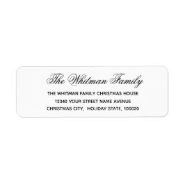 白エレガント黒住所 ラベル