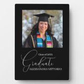 白エレガント黒大学院 フォトプラーク (正面)