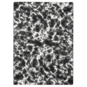 白エレガント黒大理石 クリップボード (裏面)