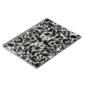 白エレガント黒大理石 ノートブック (左側)