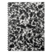 白エレガント黒大理石 ノートブック (正面)