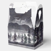 白エレガント黒山林結婚の フェイバーボックス (オープン)