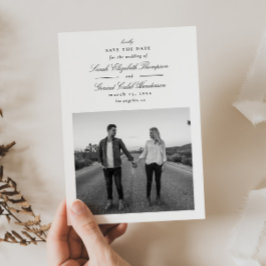 白エレガント黒書道フォーマル セーブザデート