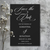 白エレガント黒書道結婚 セーブザデート