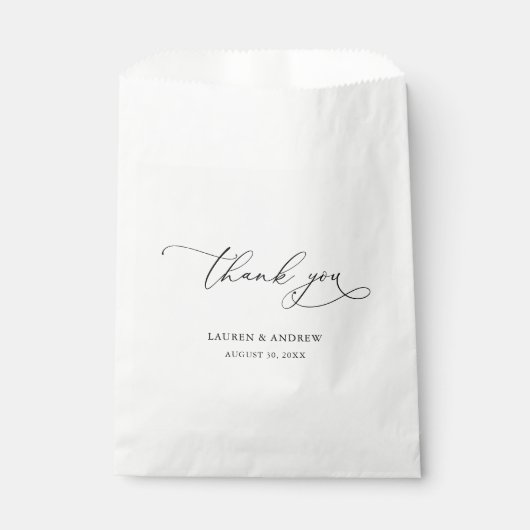 白エレガント黒書道結婚 フェイバーバッグ (正面)