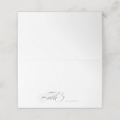 白エレガント黒書道結婚 プレイスカード (外部開封)