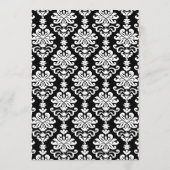 白エレガント黒書道結婚 メニュー (裏面)