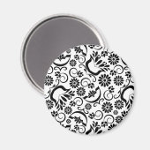 白エレガント黒磁石 マグネット (正面/裏面)