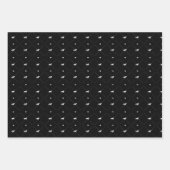 白エレガント黒金ゴールド馬 ラッピングペーパーシート (正面)