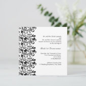 白エレガント黒 招待状 (スタンド正面)