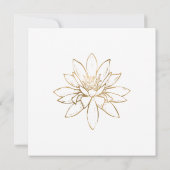 白エレガント、黒、および金ゴールド結婚式招待状 招待状 (裏面)