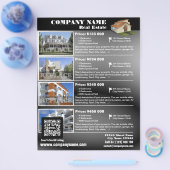 白エレガントQRコード付きフライヤー(QR452) チラシ (シングル)