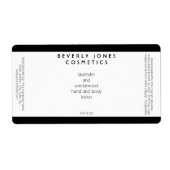 白エレガントWブラック化粧品縁どラベル ラベル (正面)