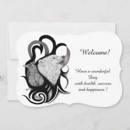 白オオカミとレイヴン、テキストの追加 招待状