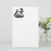 白オオカミ（子守具付き） 便箋 (スタンド正面)