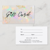 白オパールのギフトカード 名刺 (正面/裏面)