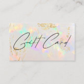 白オパールのギフトカード 名刺 (正面)