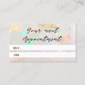 白オパール質写真アポイントメントカード 名刺 (正面)