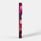 白オレンジイエローピンクパープルブルーダリア花 iPhoneケース (右側面)