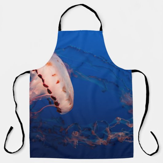 白オレンジクラゲ エプロン (正面)