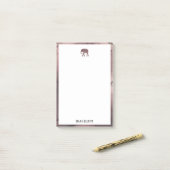 白オンバラ金ゴールド大理石、象縁ど&名前 ポストイット (デスク上)