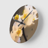 白オーキッドアクリル壁時計 ラウンド壁時計 (傾斜)