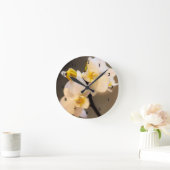 白オーキッドアクリル壁時計 ラウンド壁時計 (ホーム)