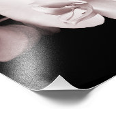 白オーキッドフラワーブラック背景抽象芸術 フォトプリント            (角)