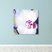 白オーキッドフローラキャンバス印刷 キャンバスプリント (インサイチュ (ウッドフロア))