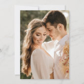 白オーキッドフローラ結婚のアフターパーティー写真 招待状 (裏面)