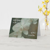白オーキッド同情カード カード (黄色い花)