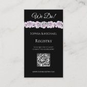 白オーキッド抱擁結婚のリングや輪登録簿 –  名刺 (正面)