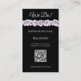 白オーキッド抱擁結婚のリングや輪登録簿 –  名刺