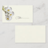 白オーキッド結婚の護衛座席表バルク 名刺 (正面/裏面)