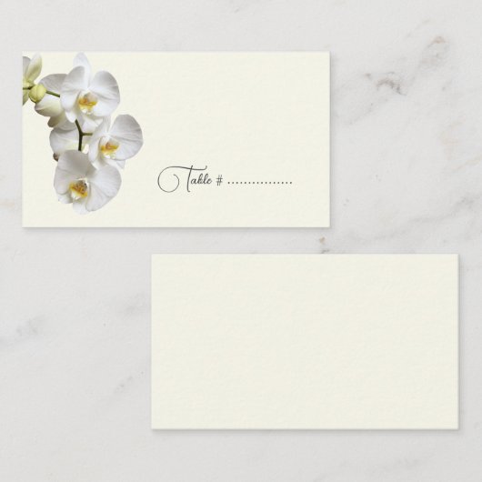 白オーキッド結婚の護衛座席表バルク 名刺